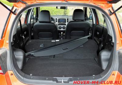 Багажник с разложенными задними сиденьями Hover M4
